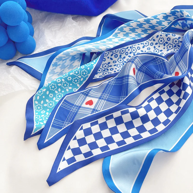 Syal sutra biru Klein, ikat ke - Bandana Cotton ulasan dan harga