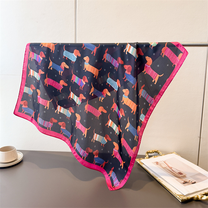 Syal Persegi Motif Anjing Katu - Bandana Cotton ulasan dan harga