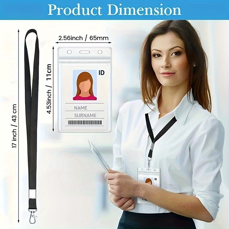 Tempat kartu nama transparan t - Lanyard Badge Holder ulasan dan harga