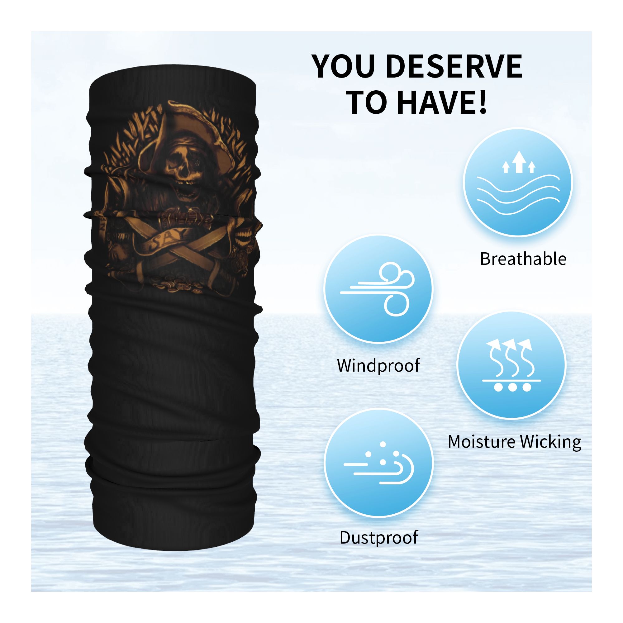 Bandana Tengkorak Bajak Laut C - Neck Warmer Tube ulasan dan harga